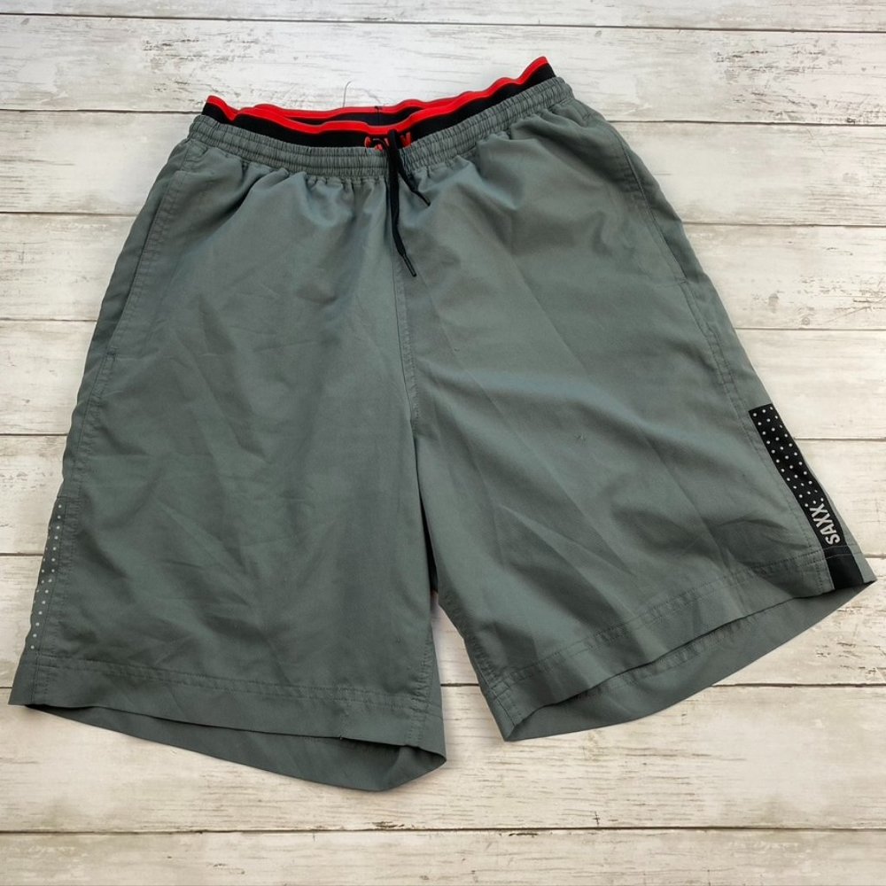 SAXX Kinetic Train 2 n 1 Mens Gray Shorts Size Small S